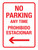 No Parking Any Time with Left Arrow Bilingual Portrait - Wall Sign