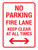 No Parking Fire Lane Keep Clear At All Times with Arrows Portrait - Wall Sign