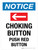Notice: Choking Button Push Red Button (with Right Arrow) Portrait - Wall Sign