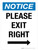 Notice: Please Use Main Entrace (with Left Arrow) Portrait - Wall Sign