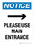 Notice: Pool Exit (with Left Arrow) Portrait - Wall Sign