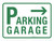 Parking Garage with Right Arrow Landscape - Wall Sign