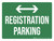 Registration Parking (with Arrows) Landscape - Wall Sign