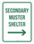 Secondary Muster Shelter with Right Arrow Portrait - Wall Sign