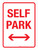 Self Park with Arrows Portrait - Wall Sign