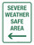 Severe Weather Safe Area with Left Arrow Portrait - Wall Sign