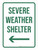 Severe Weather Shelter with Left Arrow Portrait - Wall Sign