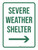 Severe Weather Shelter with Right Arrow Portrait - Wall Sign
