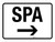 SPA with Right Arrow Landscape - Wall Sign