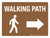 Walking Path (with Right Arrow) Brown Landscape - Wall Sign
