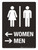 Women Left, Men Right Portrait - Wall Sign