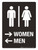 Women Right, Men Left Portrait - Wall Sign