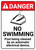 Danger: No Swimming Device - Wall Sign