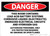 Danger: Room Contains Lead Acid Battery Systems - Wall Sign