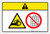 Caution: Crush Hazard Moving Parts (Wordless ISO/ANSI) - Label