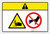 Caution: Hand Crush Hazard Force From Above (Wordless ISO/ANSI) - Label