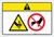 Caution: Hand Crush Moving Parts Hazard (Wordless ISO/ANSI) - Label