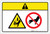 Caution: Hand Crushing Between Press Brake Tool Hazard (Wordless ISO/ANSI) - Label