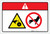 Danger: Cutting Fingers or Hand by Rotating Blade Hazard (Wordless ISO/ANSI) - Label