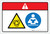 Danger: Equipment Starts Automatically Read User Guide Before Operating (Wordless ISO/ANSI) - Label