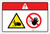Danger: Hand Crush Hazard (Wordless ISO/ANSI) - Label