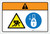 Warning: Crush Hazard Lockout Tagout (Wordless ISO/ANSI) - Label