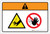 Warning: Crush Hazard Pinch Point Stay Clear (Wordless ISO/ANSI) - Label