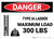 Danger: Type IA Ladder Maximum Load 300 Lbs - Wall Sign