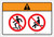 Warning: Do Not Step Do Not Sit (Wordless ISO/ANSI) - Label