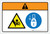 Warning: Hand Crush Force Lockout Tagout (Wordless ISO/ANSI) - Label