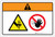 Warning: Hand Crush Moving Parts Stay Clear (Wordless ISO/ANSI) - Label