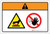 Warning: Hot Surface Stay Clear (Wordless ISO/ANSI) - Label