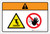 Warning: Keep Off Conveyor Stay Clear (Wordless ISO/ANSI) - Label