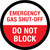 Emergency Gas Shut-Off - Do Not Block Circular - Floor Sign