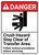 Danger: Crush Hazard Stay Clean of Transfer Area Lockout ANSI - Wall Sign