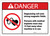Danger: Degaussing Coil Strong Magnetic Field ANSI - Wall Sign