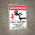Danger: Fall Hazard Do Not Cross Without Fall Protection ANSI - Wall Sign