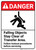 Danger: Falling Objects Stay Clear of Transfer Area ANSI - Wall Sign