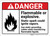 Danger: Flammable Explosive Static Spark Could Ignite Vapors ANSI - Wall Sign
