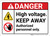 Danger: High Voltage Keep Away Authorized Personnel Only ANSI - Wall Sign