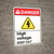 Danger: High Voltage Keep Out Portrait ANSI - Wall Sign
