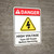 Danger: High Voltage Turn Off Power Before Servicing ANSI - Wall Sign