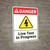 Danger: Live Test In Progress with Graphic ANSI - Wall Sign