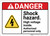 Danger: Shock Hazard High Voltage ANSI - Wall Sign