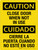 Caution: Close Door When Not In Use Bilingual Portrait - Wall Sign