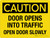 Caution: Door Opens Into Traffic Open Door Slowly Landscape - Wall Sign