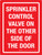 Sprinkler Control Valve On The Other Side Of The Door Red Portrait - Wall Sign