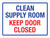Clean Supply Room Keep Door Closed Landscape - Wall Sign