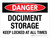Danger: Document Storage Keep Locked At All Times Landscape - Wall Sign