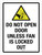 Do Not Open Door Unless Fan Is Locked Out Portrait - Wall Sign